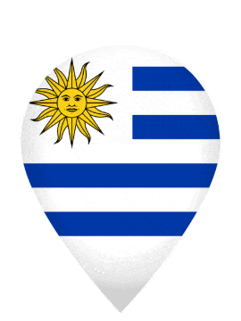 Uruguay Drop Pin Bounce animated flag GIF