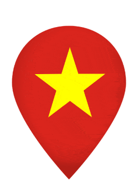 Vietnam Drop Pin Bounce animated flag GIF