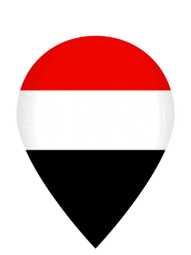 Yemen Drop Pin Bounce animated flag GIF
