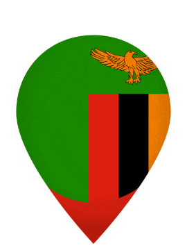 Zambia Drop Pin Bounce animated flag GIF