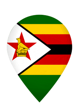 Zimbabwe Drop Pin Bounce animated flag GIF