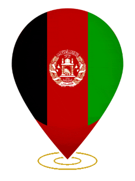 Afghanistan Drop Pin Heartbeat animated flag GIF