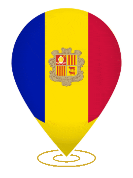 Andorra Drop Pin Heartbeat animated flag GIF