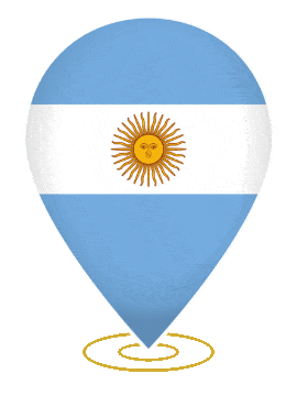 Argentina Drop Pin Heartbeat animated flag GIF