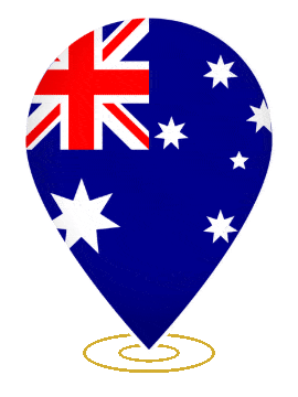 Australia Drop Pin Heartbeat animated flag GIF