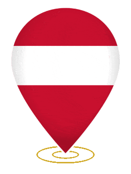 Austria Drop Pin Heartbeat animated flag GIF