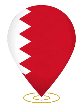 Bahrain Drop Pin Heartbeat animated flag GIF