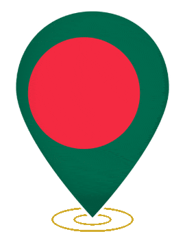 Bangladesh Drop Pin Heartbeat animated flag GIF