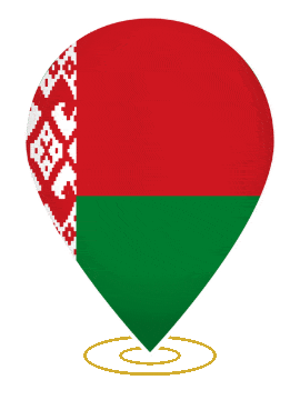 Belarus Drop Pin Heartbeat animated flag GIF