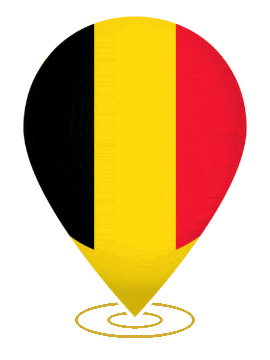 Belgium Drop Pin Heartbeat animated flag GIF