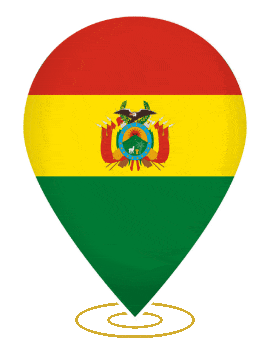 Bolivia Drop Pin Heartbeat animated flag GIF