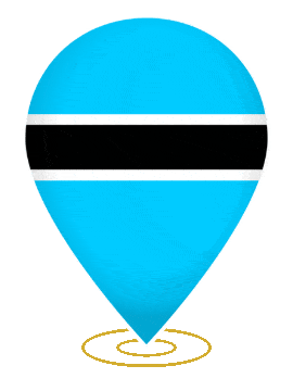 Botswana Drop Pin Heartbeat animated flag GIF