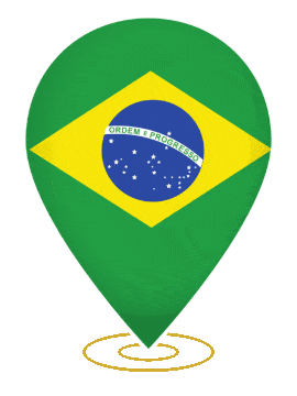 Brazil Drop Pin Heartbeat animated flag GIF