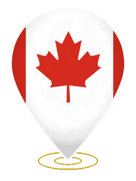 Canada Drop Pin Heartbeat animated flag GIF