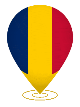 Chad Drop Pin Heartbeat animated flag GIF