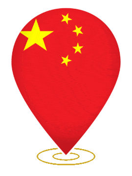 China Drop Pin Heartbeat animated flag GIF