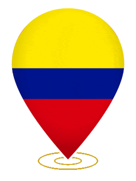 Colombia Drop Pin Heartbeat animated flag GIF