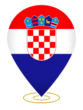 Croatia Drop Pin Heartbeat animated flag GIF