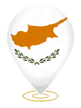 Cyprus Drop Pin Heartbeat animated flag GIF