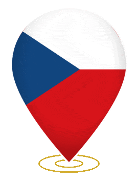 Czechia Drop Pin Heartbeat animated flag GIF