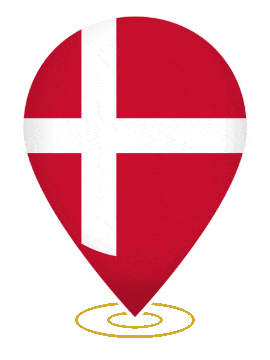 Denmark Drop Pin Heartbeat animated flag GIF