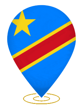 Dr Congo Drop Pin Heartbeat animated flag GIF