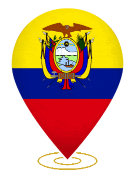 Ecuador Drop Pin Heartbeat animated flag GIF