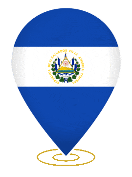 El Salvador Drop Pin Heartbeat animated flag GIF