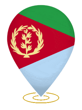 Eritrea Drop Pin Heartbeat animated flag GIF