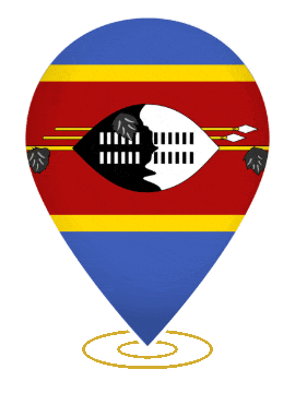 Eswatini Drop Pin Heartbeat animated flag GIF