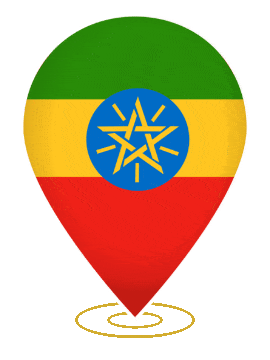 Ethiopia Drop Pin Heartbeat animated flag GIF