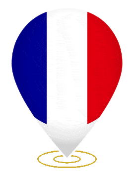 France Drop Pin Heartbeat animated flag GIF