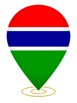 Gambia Drop Pin Heartbeat animated flag GIF