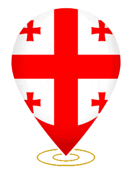 Georgia Drop Pin Heartbeat animated flag GIF