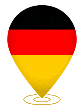 Germany Drop Pin Heartbeat animated flag GIF