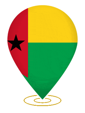 Guinea Bissau Drop Pin Heartbeat animated flag GIF