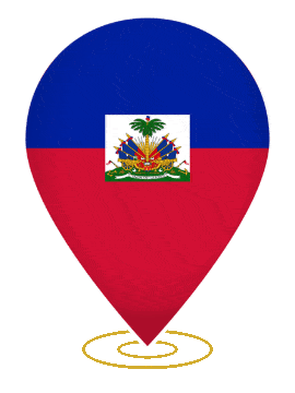 Haiti Drop Pin Heartbeat animated flag GIF