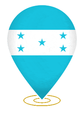 Honduras Drop Pin Heartbeat animated flag GIF