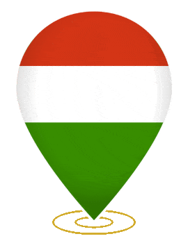 Hungary Drop Pin Heartbeat animated flag GIF