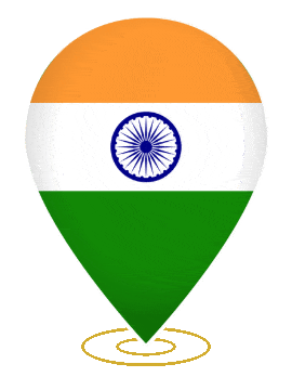 India Drop Pin Heartbeat animated flag GIF