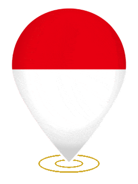 Indonesia Drop Pin Heartbeat animated flag GIF