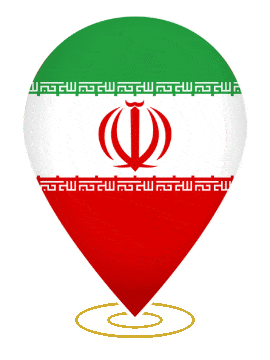 Iran Drop Pin Heartbeat animated flag GIF