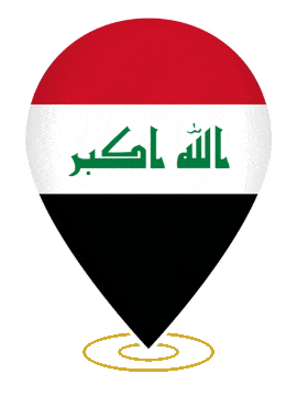 Iraq Drop Pin Heartbeat animated flag GIF