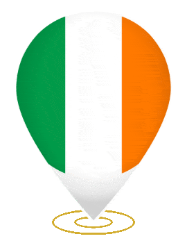 Ireland Drop Pin Heartbeat animated flag GIF