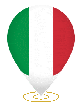 Italy Drop Pin Heartbeat animated flag GIF
