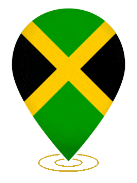 Jamaica Drop Pin Heartbeat animated flag GIF