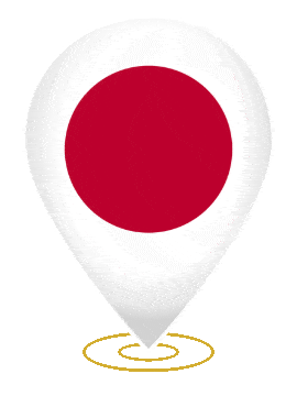 Japan Drop Pin Heartbeat animated flag GIF