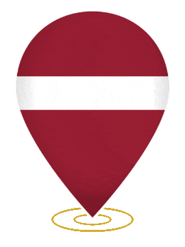 Latvia Drop Pin Heartbeat animated flag GIF