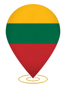 Lithuania Drop Pin Heartbeat animated flag GIF