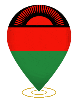 Malawi Drop Pin Heartbeat animated flag GIF